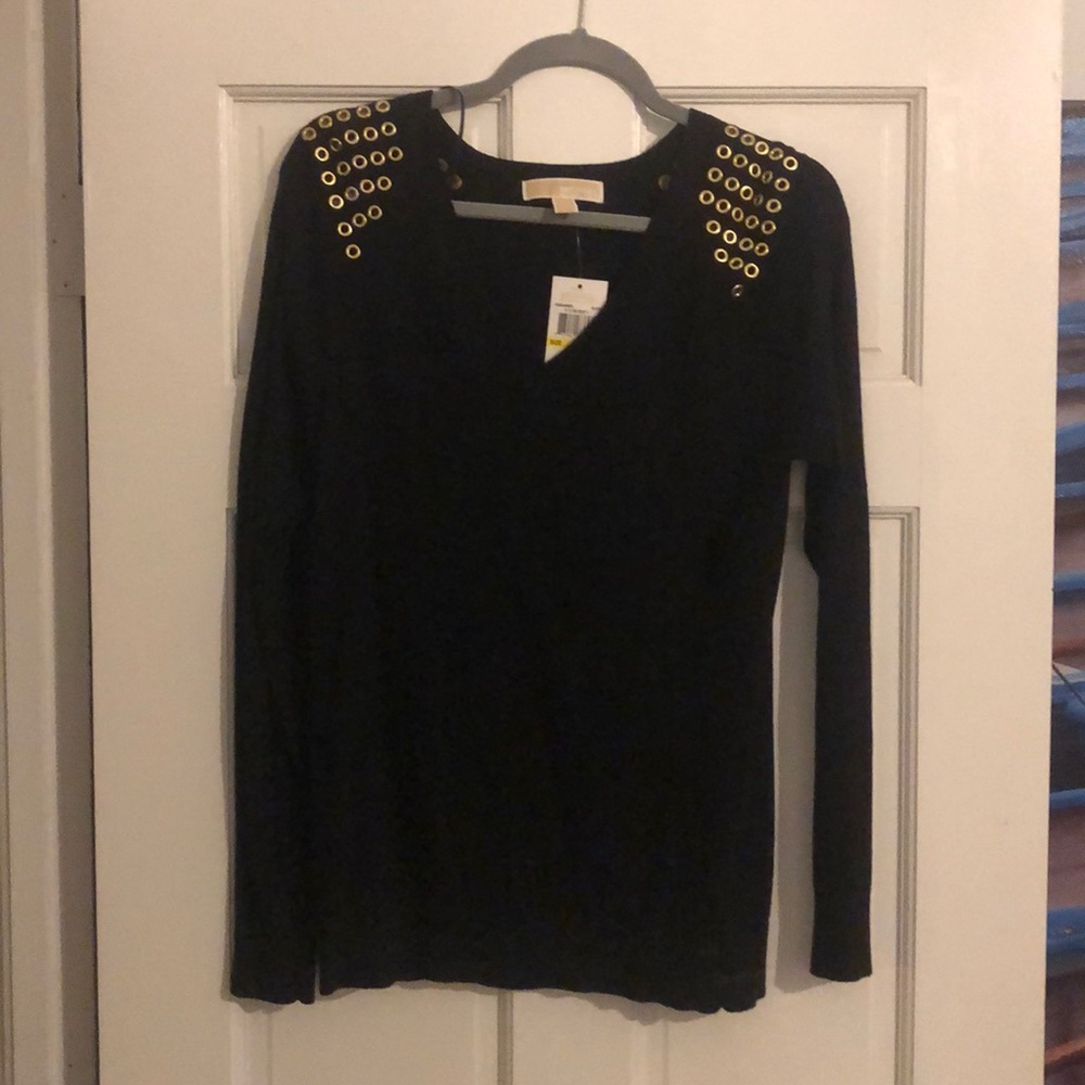 Michael Kors black v neck sweater